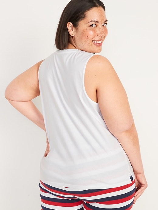 Image number 6 showing, Matching Americana  Sleeveless Pajama T-Shirt