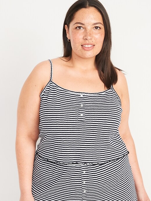Image number 7 showing, Striped Cropped Pajama Cami Top