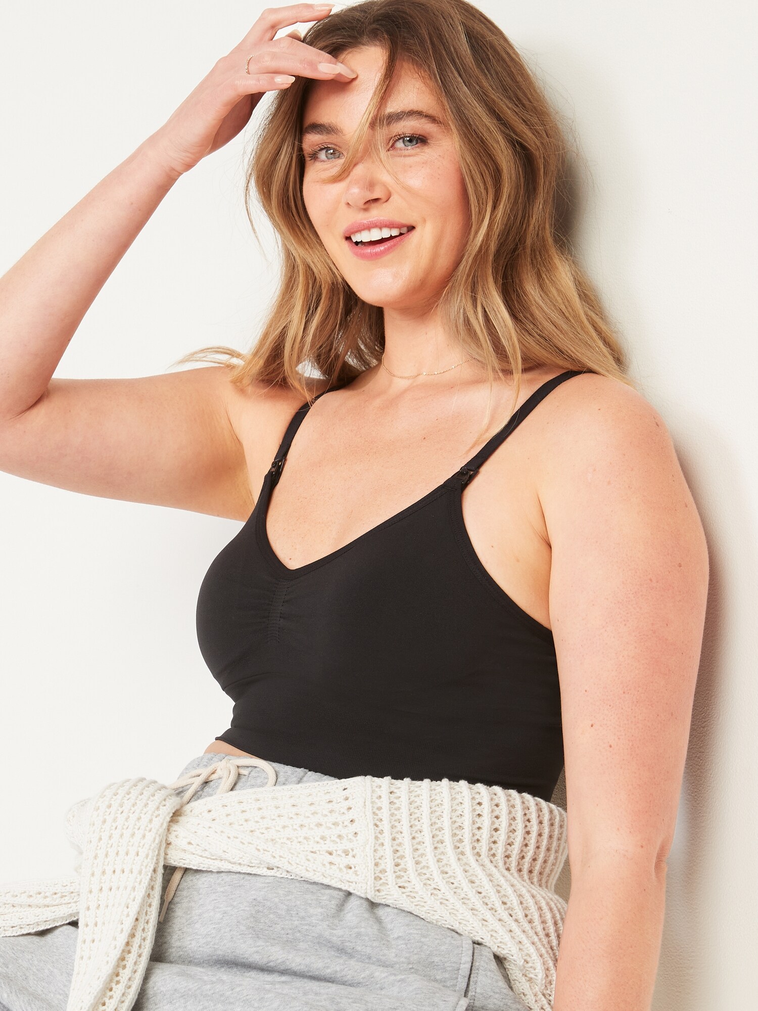 Бра Maternity Pumping, высокая поддержка — Old Navy, цвет: Чёрный — фото 3