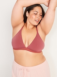 View large product image 6 of 7. Supima® Cotton-Blend Triangle Bralette Top