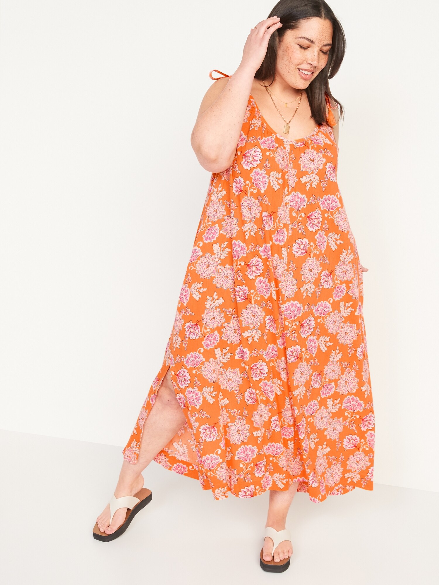 old navy orange dresses