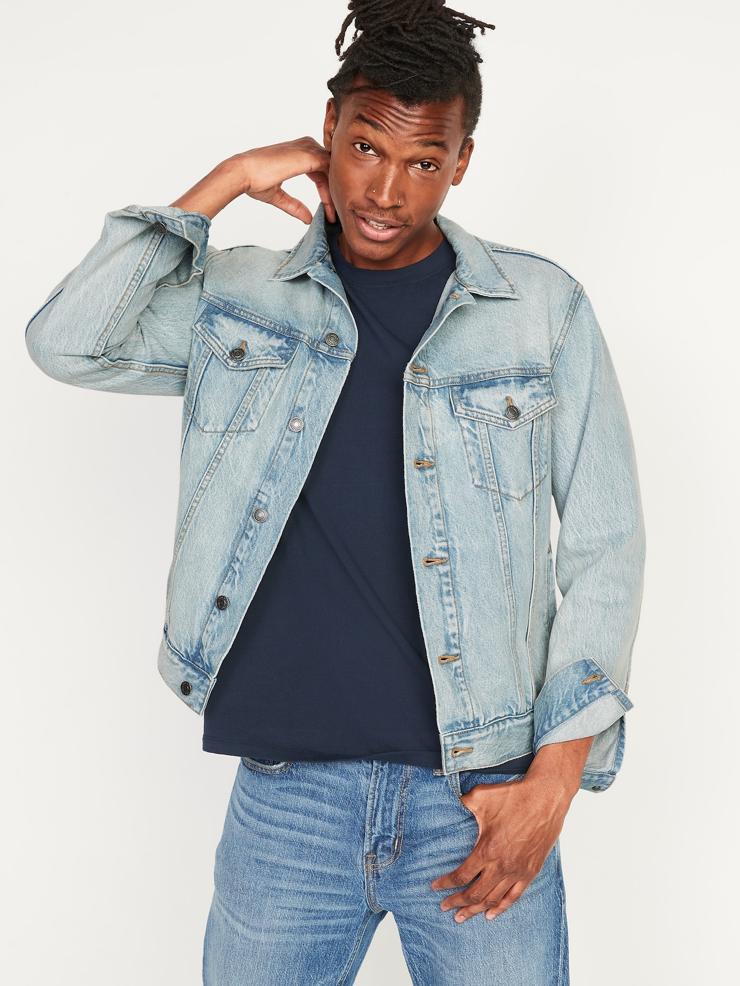 U.S. Flag Graphic Gender-Neutral Jean Jacket for Adults | Old Navy