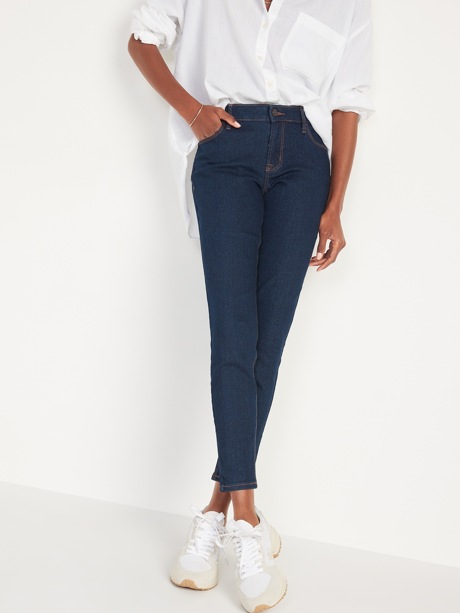 Mid-Rise Super Skinny Ankle Jeans for Women