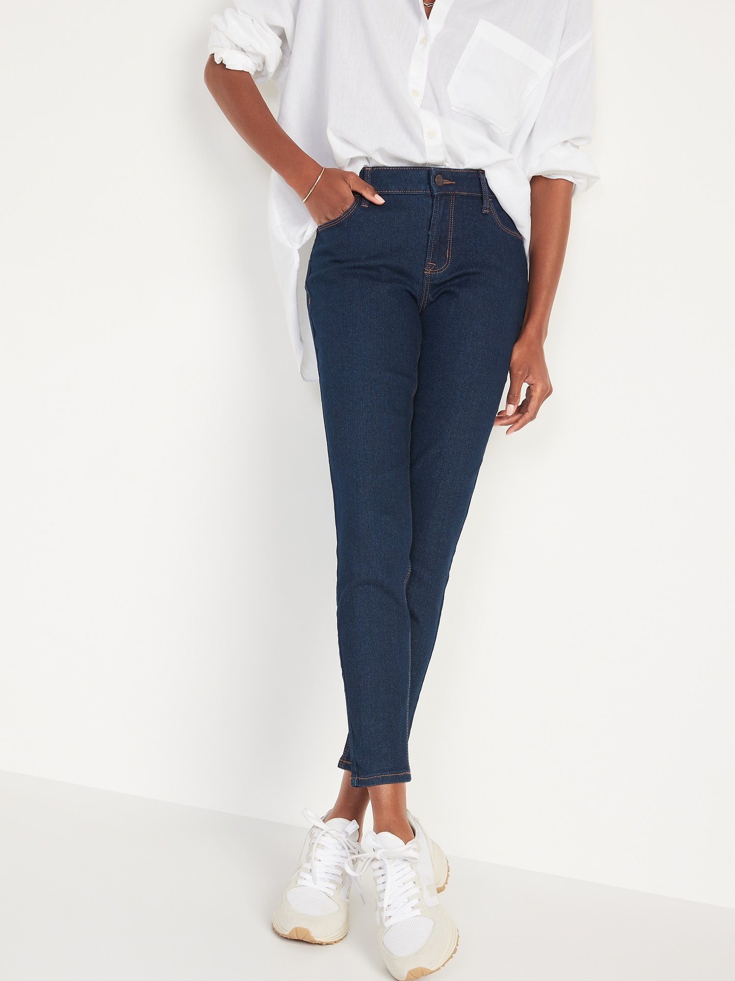 Old navy mid on sale rise super skinny jeans