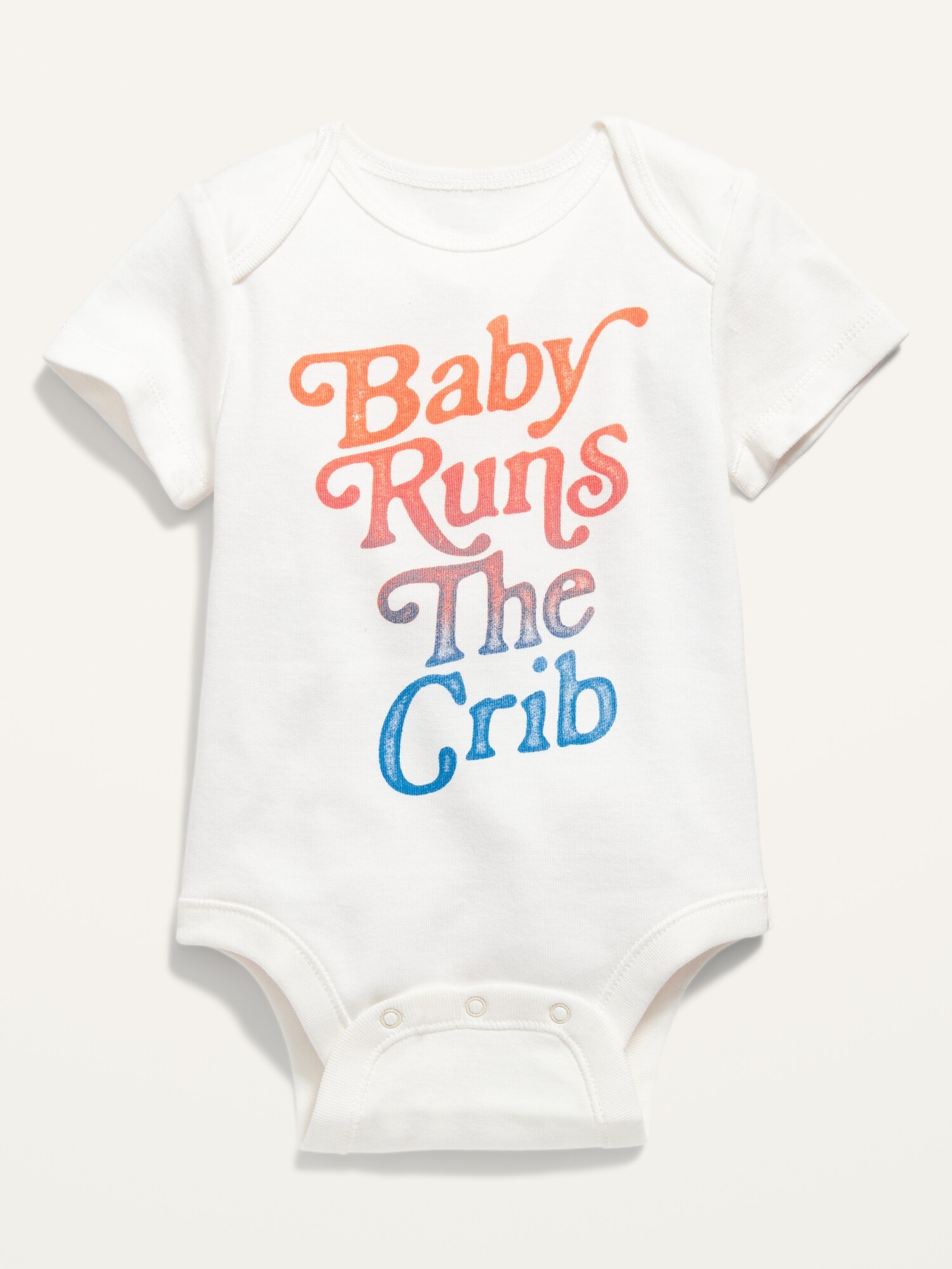 Unisex Short-Sleeve Graphic Bodysuit for Baby