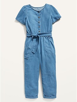 old navy denim jumpsuit