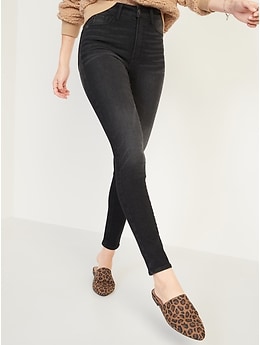 OLD NAVY Jeans Skinny Tiro Extra Alto Negro OLD NAVY