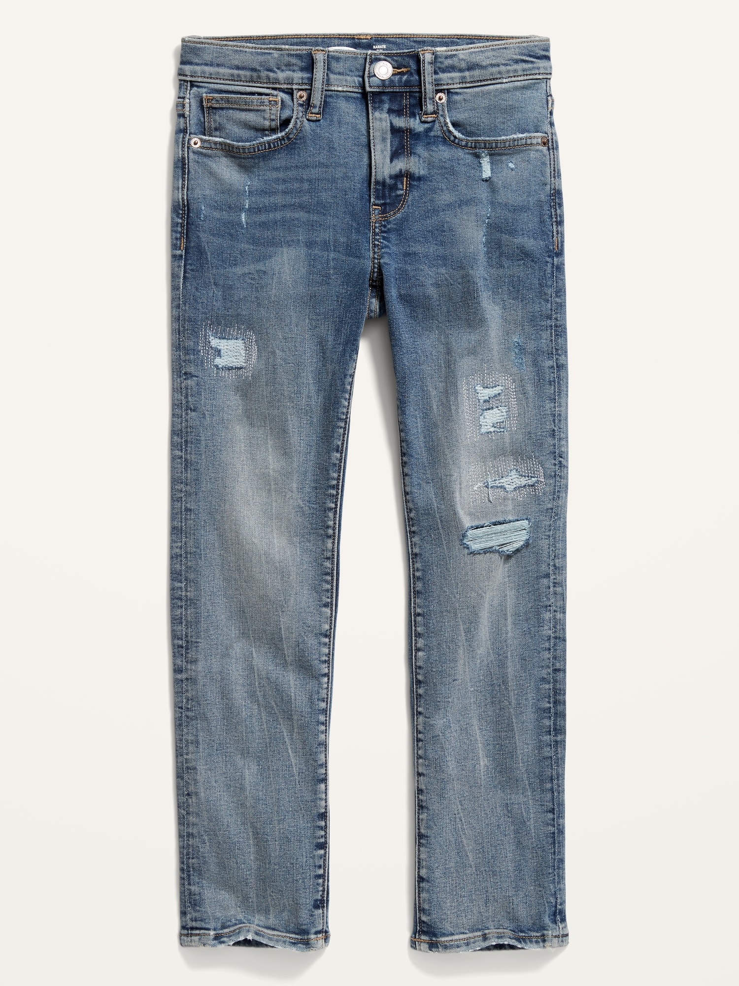 Old Navy Slim 360° Stretch Built-In Flex Max Jeans for Boys blue. 1