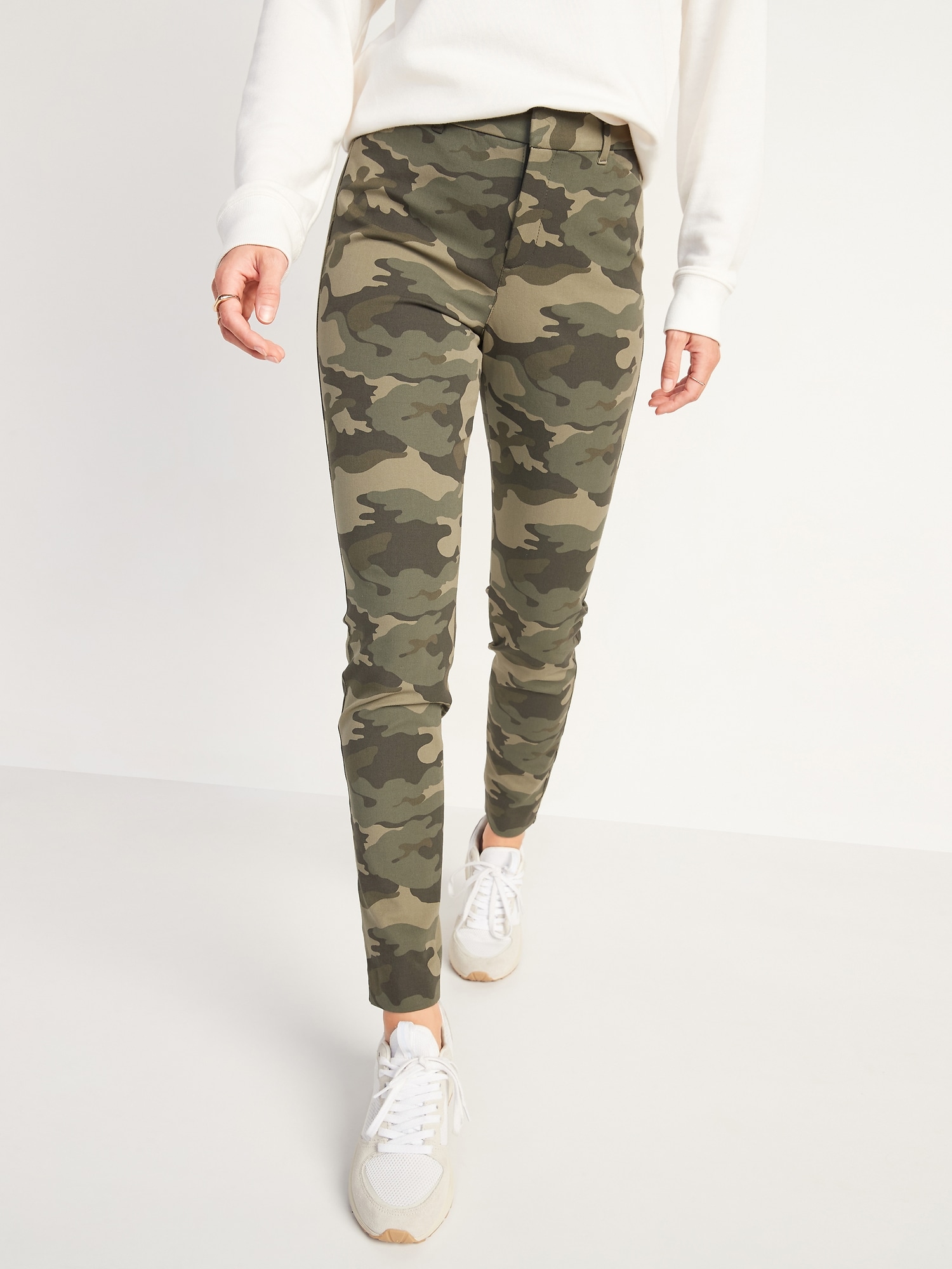 High-Waisted Camo Pixie Full-Length Pants for Women | Old Navy