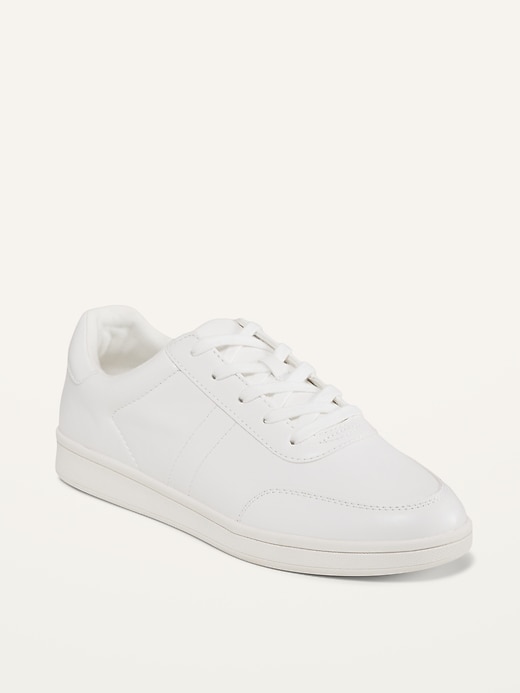 Faux-Leather Sneakers For Women