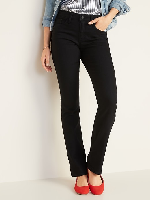 Image number 1 showing, Mid-Rise Kicker Boot-Cut Jeans for Women