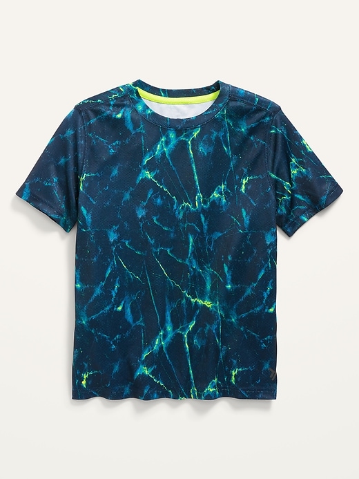 View large product image 1 of 3. Go-Dry Short-Sleeve Camo-Print Mesh Performance T-Shirt For Boys