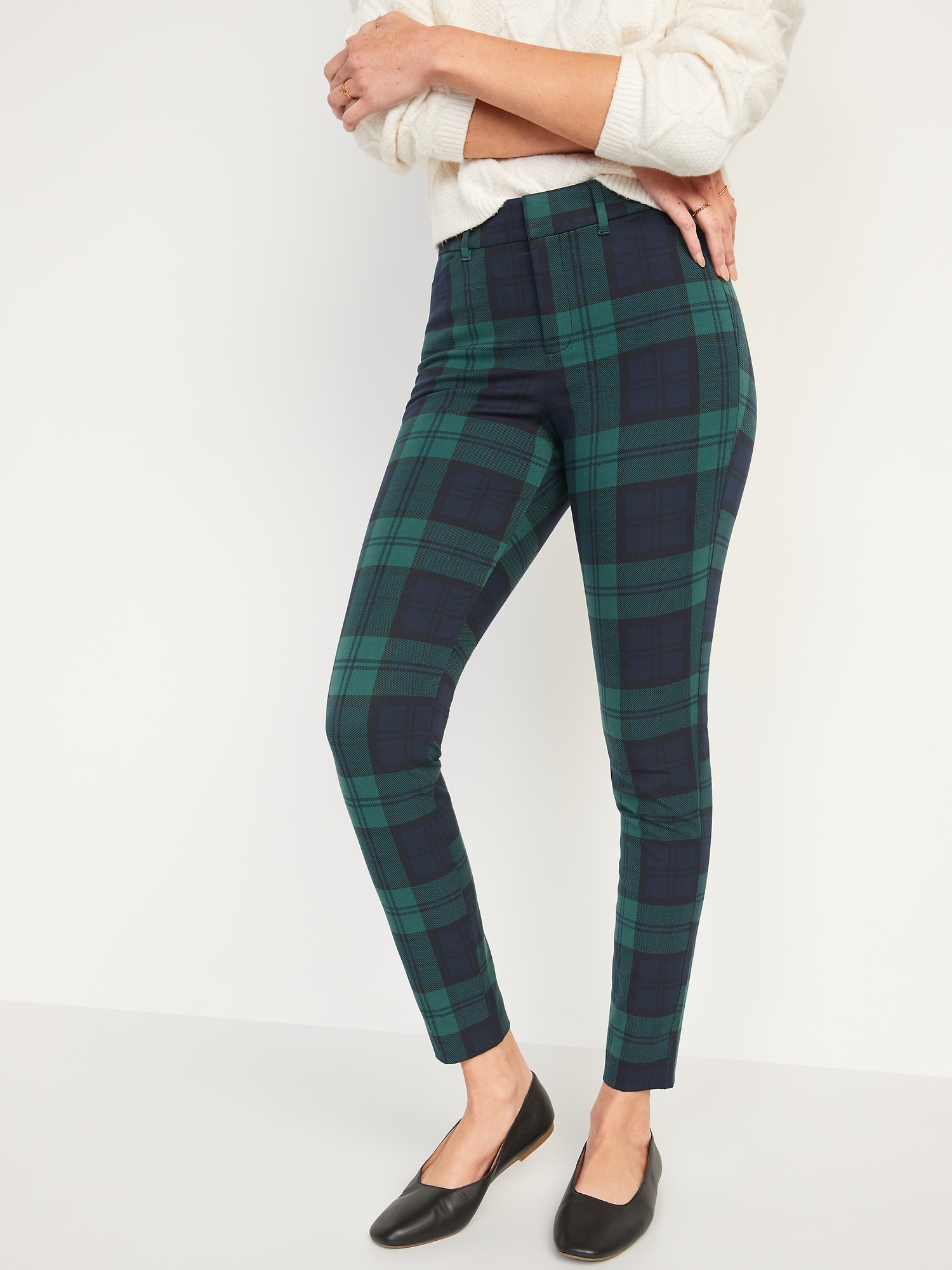 High-Waisted Printed Pixie Skinny Pants