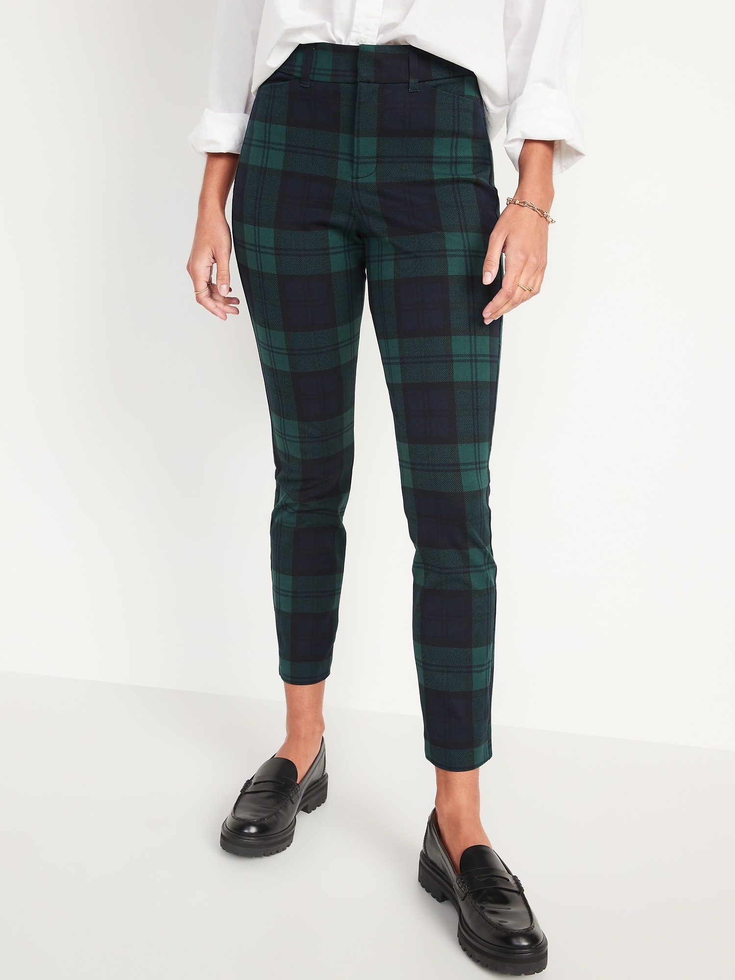 High-Waisted Printed Pixie Skinny Ankle Pants for Women | Old Navy