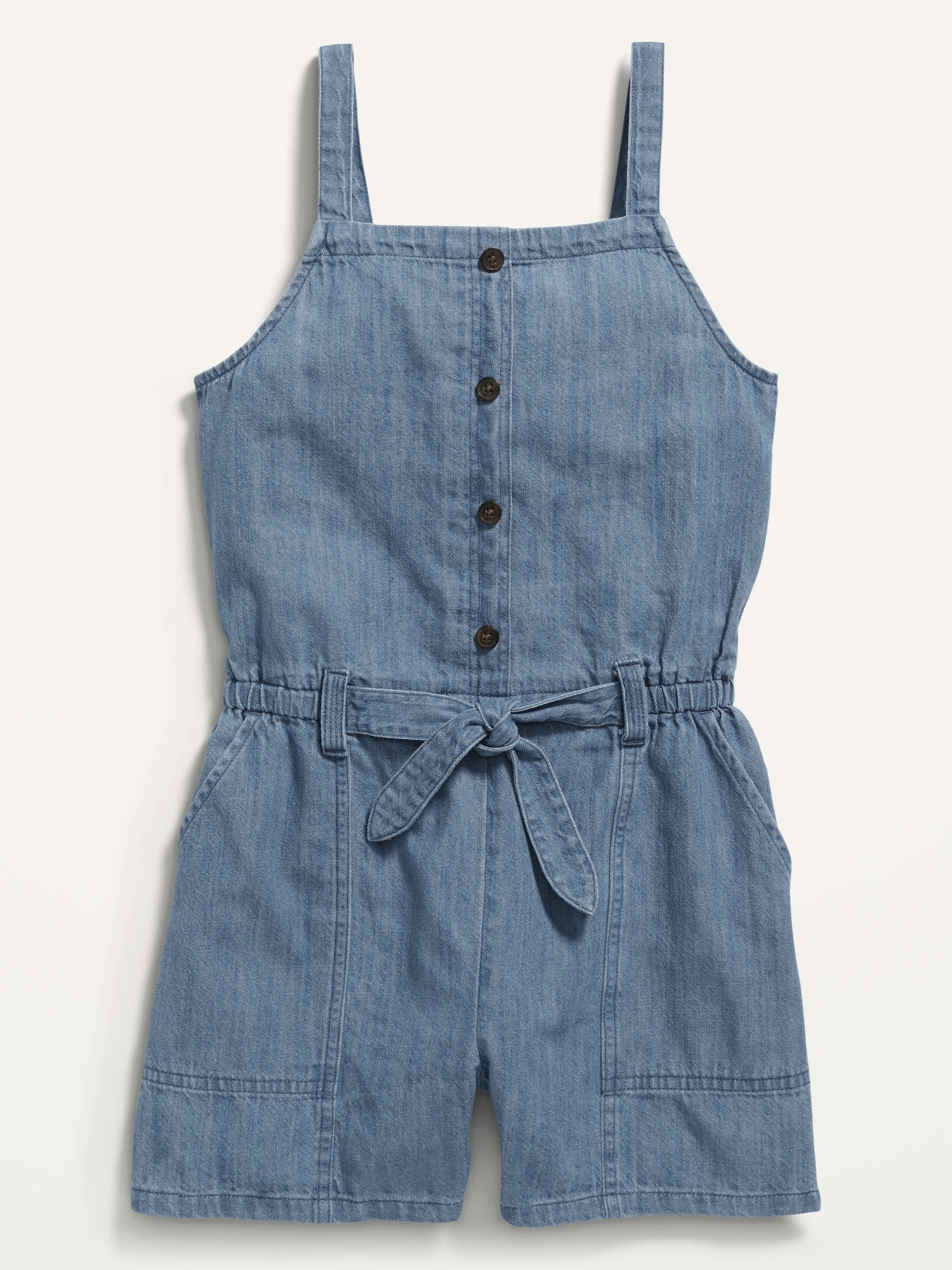 Sleeveless Workwear Jean Romper for Girls | Old Navy