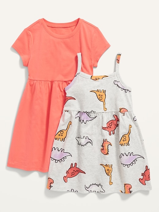 Sleeveless Dress & Short-Sleeve Dress 2-Pack for Toddler Girls