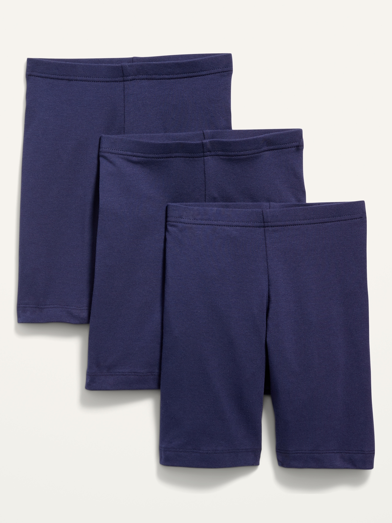 Old Navy Long Jersey Biker Shorts 3-Pack for Girls blue. 1