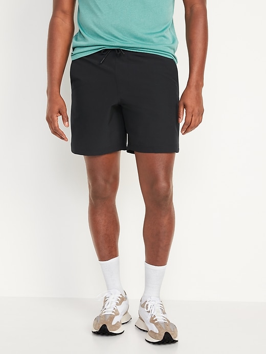 View large product image 1 of 3. StretchTech Water-Repellent Jogger Shorts -- 7-inch inseam