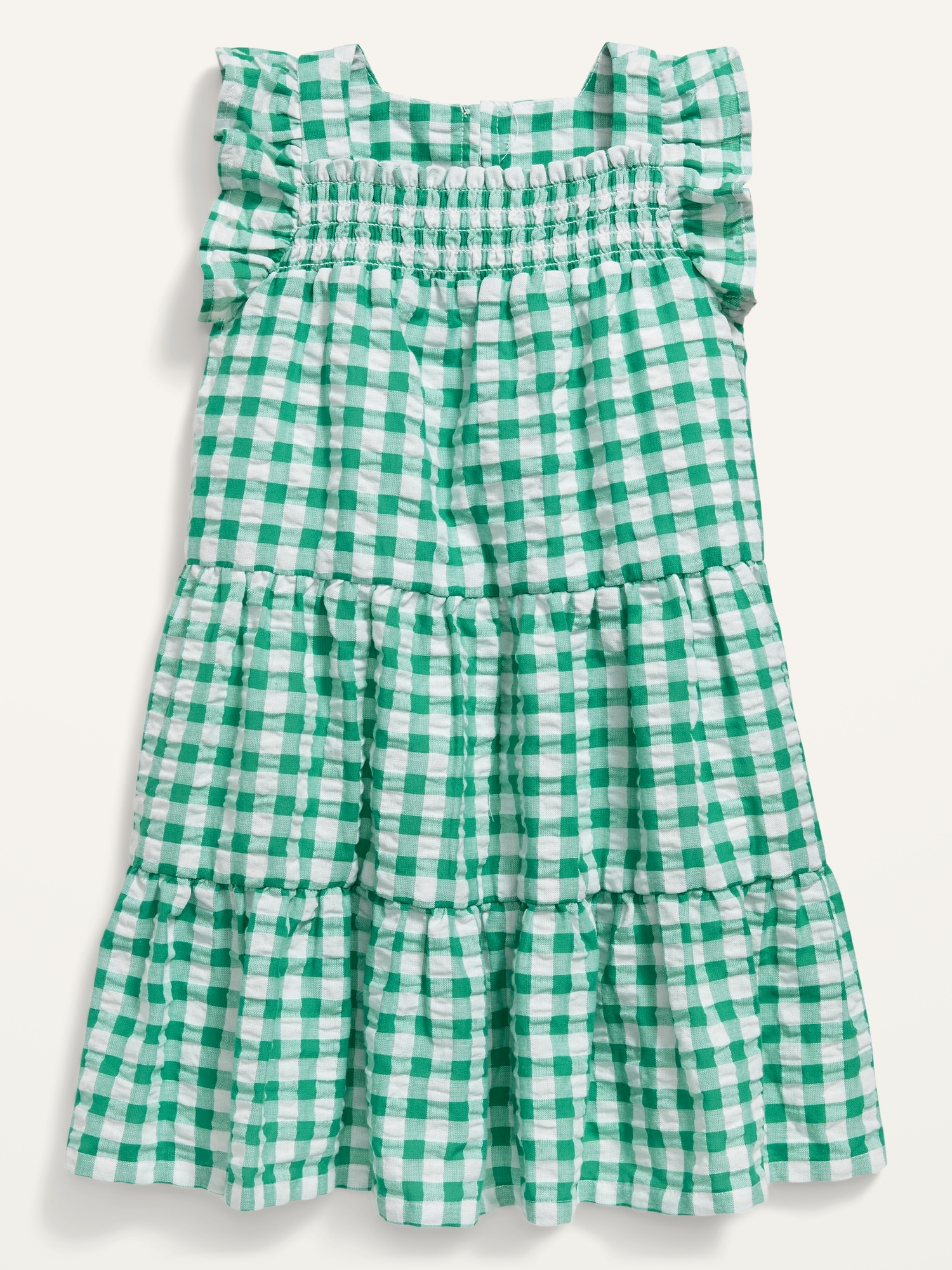 Fit & Flare Ruffle-Trim Seersucker Gingham Dress for Toddler Girls ...