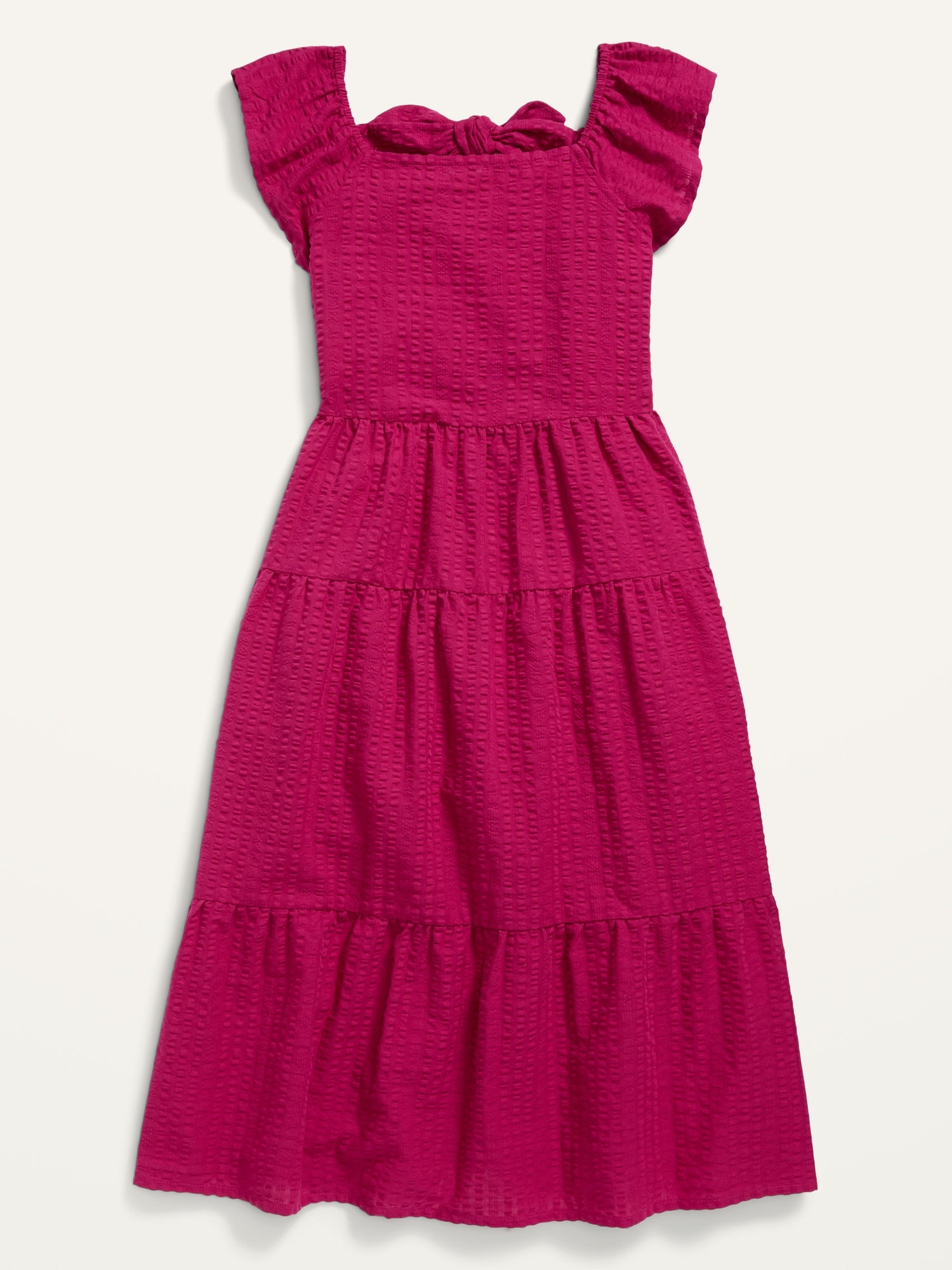 Oldnavy Sleeveless Tiered Tie-Back All-Day Midi Dress for Girls