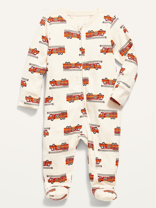 View large product image 1 of 1. Unisex Printed Footed Sleep & Play One-Piece for Baby