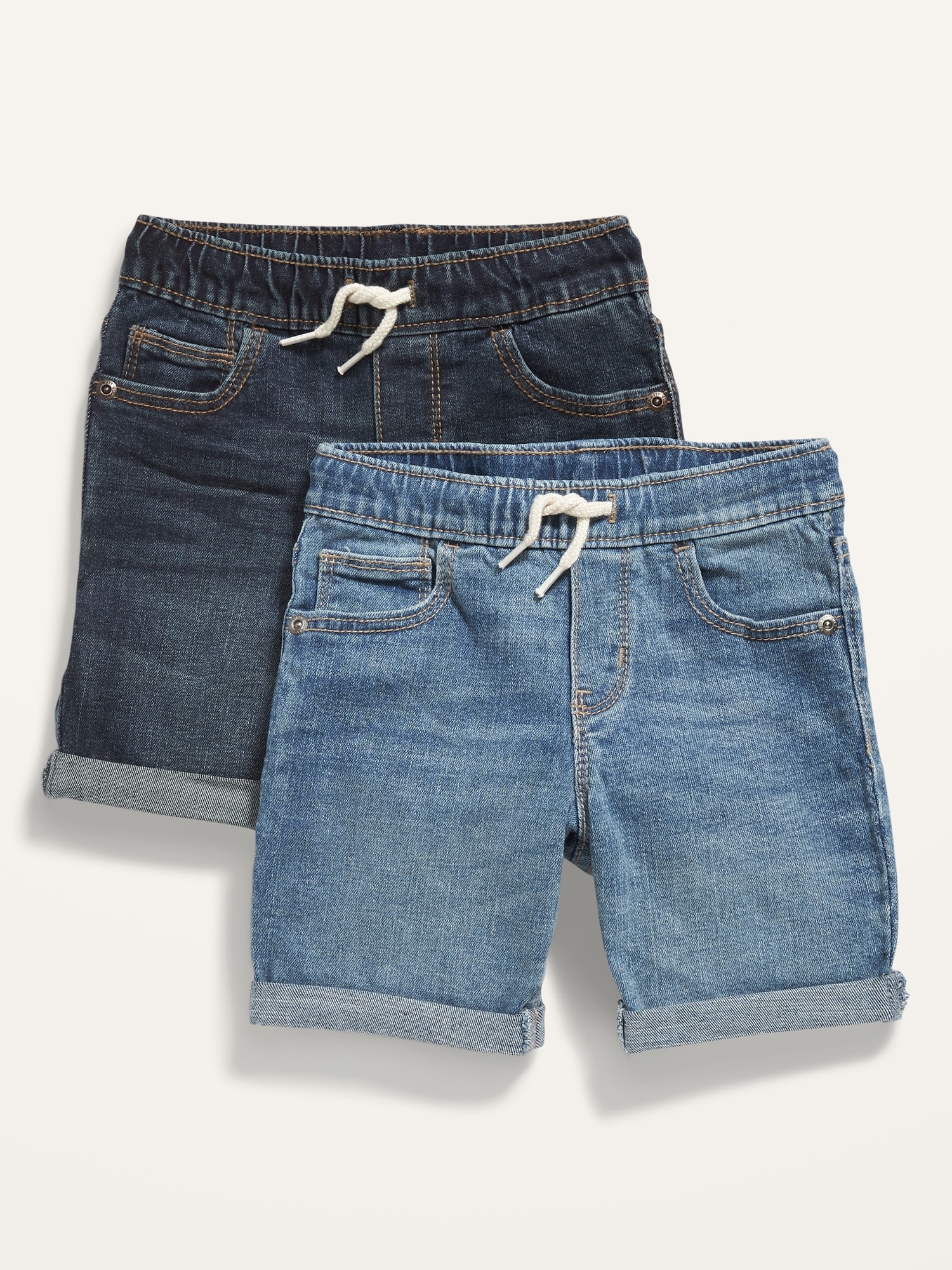 Old Navy 360° Stretch Pull-On Jean Shorts for Toddler Boys blue. 1