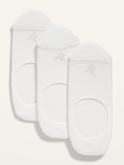 No-Show Athletic Socks 3-Pack for Women - Bright White