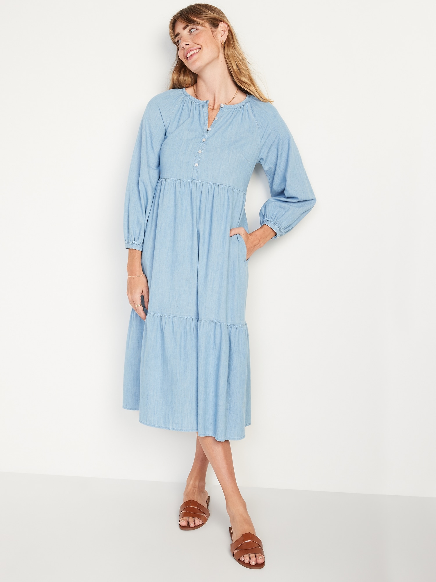 Chambray hotsell swing dress