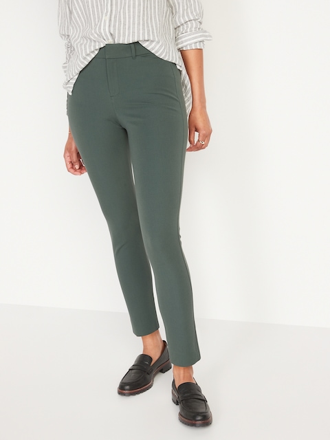 High-Waisted Pixie Skinny Ankle Pants - Terrestrial Green