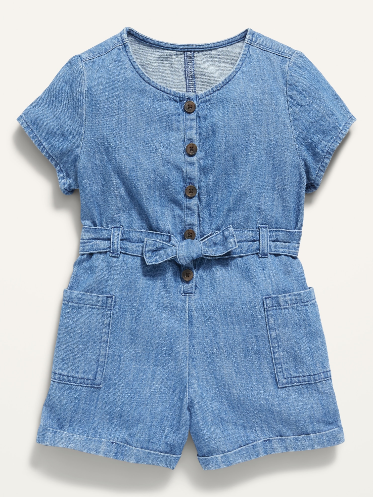 ShortSleeve TieBelt Romper for Toddler Girls Old Navy