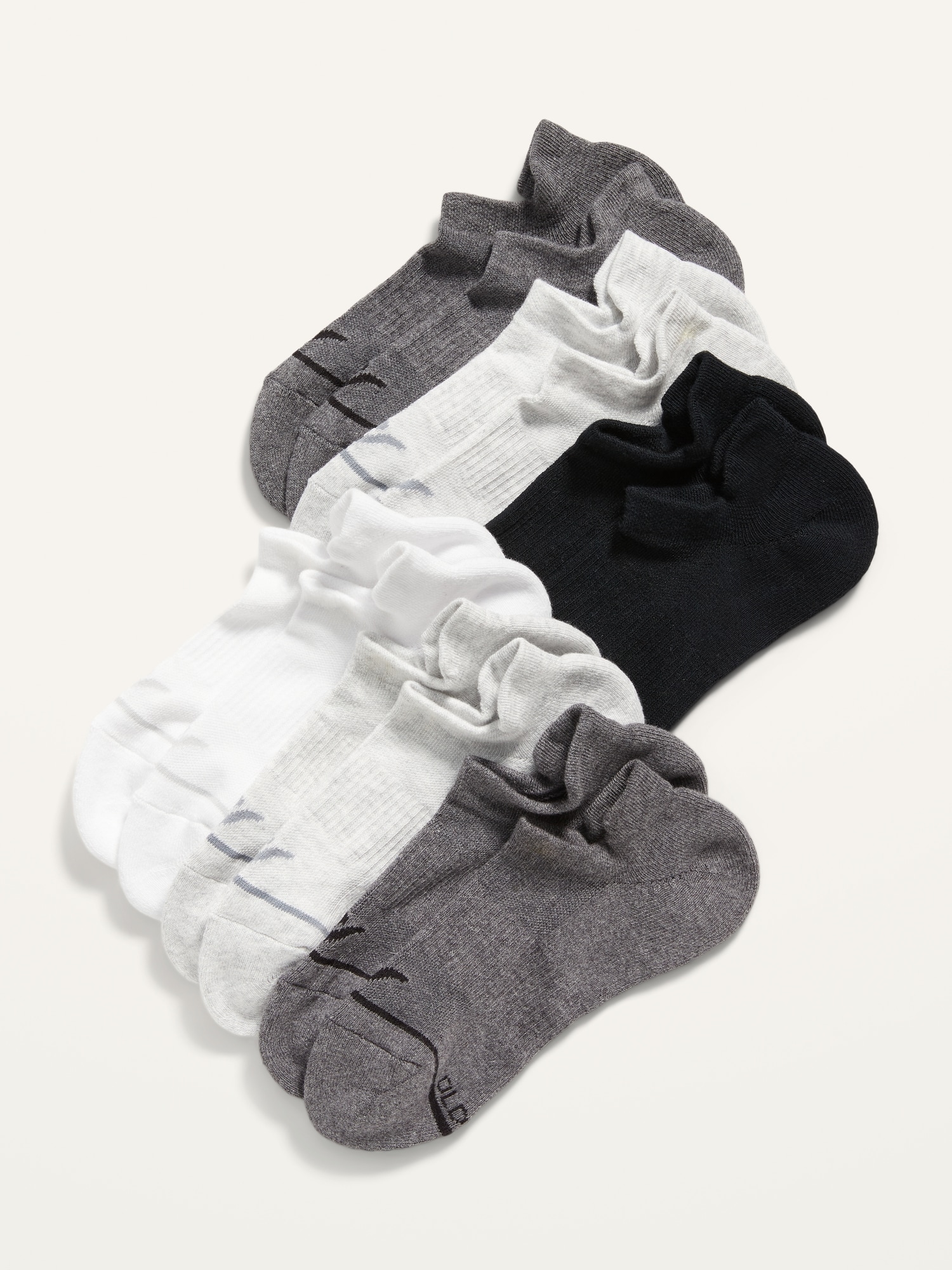 Old Navy Athletic Ankle Socks 6-Pack gray. 1