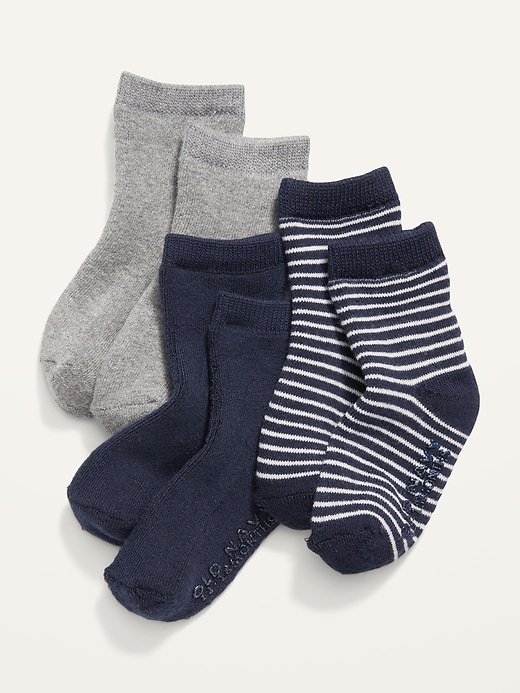 View large product image 1 of 1. Unisex 3-Pack Crew Socks for Baby
