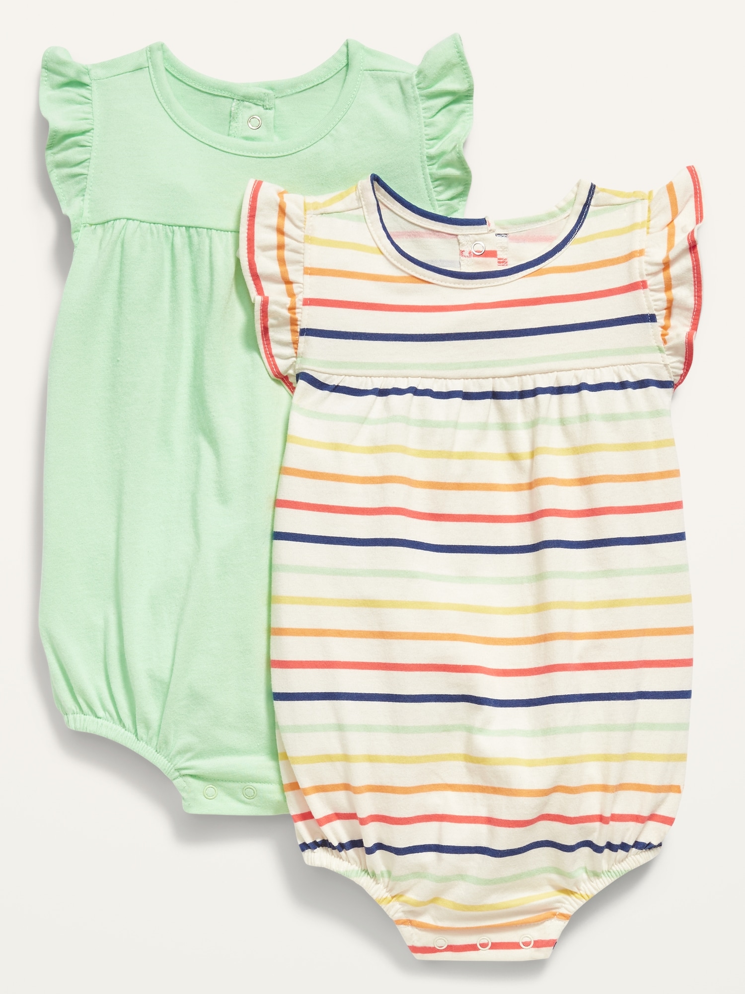 2Pack FlutterSleeve Jersey Romper for Baby Old Navy