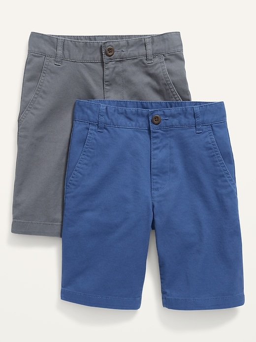 View large product image 1 of 2. Built-In Flex Straight Twill Shorts 2-Pack for Boys (At Knee)