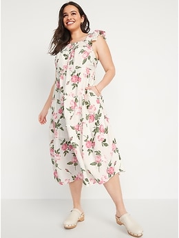 Floral Midi Dress | Old Navy
