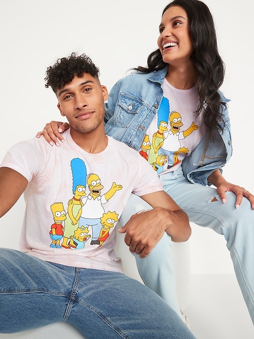 Oldnavy The Simpsons™ Tie-Dye Gender-Neutral Graphic T-Shirt for Adults