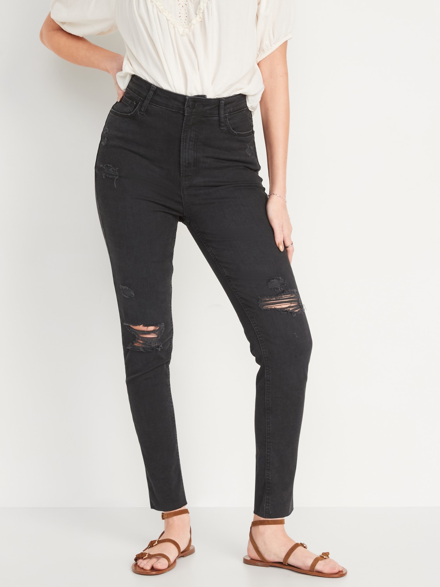 Til sandheden Lilla Styrke FitsYou 3-Sizes-in-1 Extra High-Waisted Rockstar Super-Skinny Ripped Jeans  for Women | Old Navy