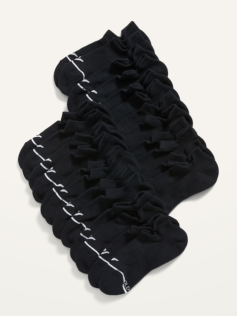 12-Pack Athletic Ankle Socks - Black Jack