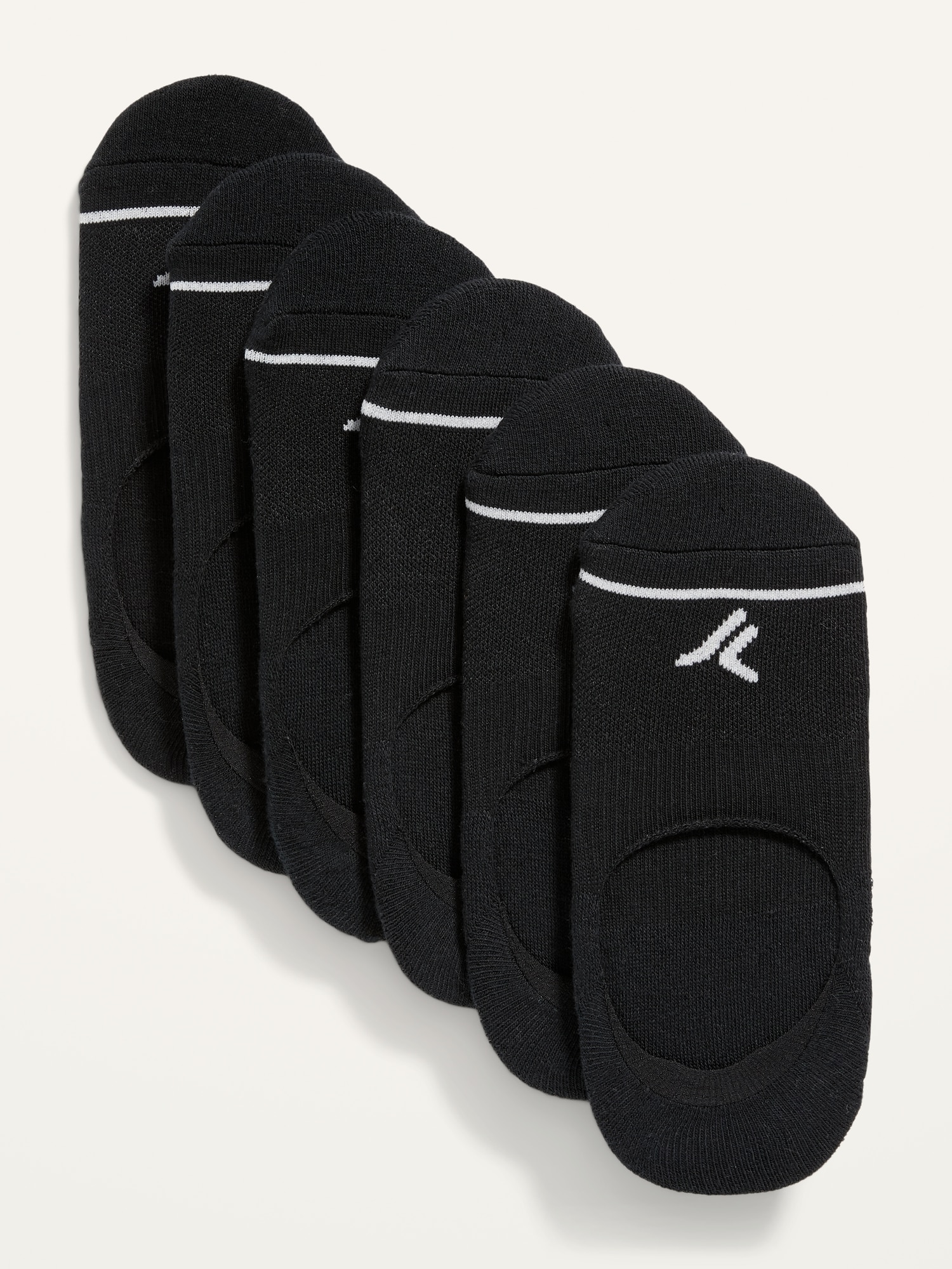 Old Navy No-Show Performance Socks 6-Pack for Women black. 1