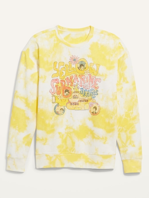 View large product image 1 of 1. The Beatles&#153 "Yellow Submarine"&#153 Gender-Neutral Tie-Dye Sweatshirt for Adults