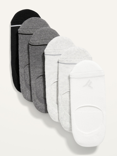 No-Show Athletic Socks 6-Pack for Women - Gray Combo