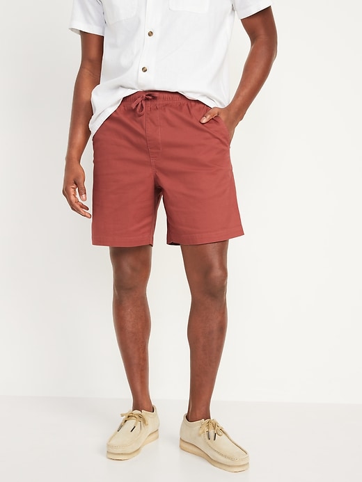 Image number 1 showing, Pull-On Chino Jogger Shorts -- 7-inch inseam