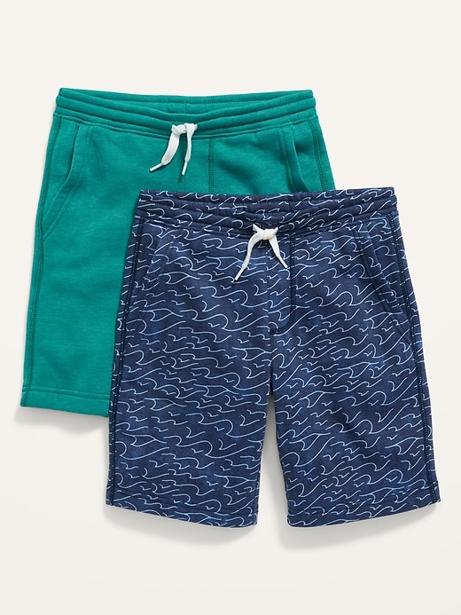View large product image 1 of 1. 2-Pack Fleece Jogger Shorts for Boys (At Knee)
