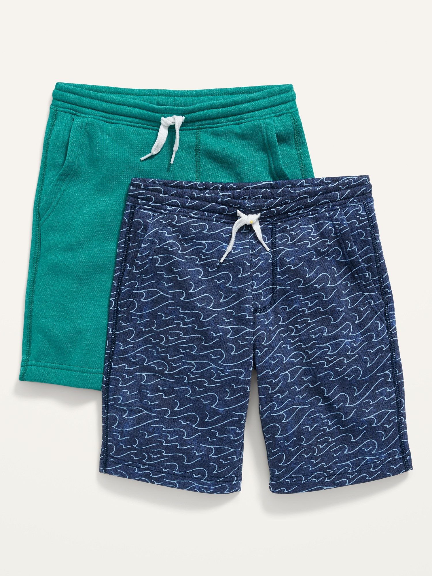 Old Navy 2-Pack Fleece Jogger Shorts for Boys (At Knee) blue. 1