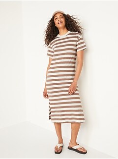 Vintage Striped T-Shirt Midi Shift Dress for Women | Old Navy