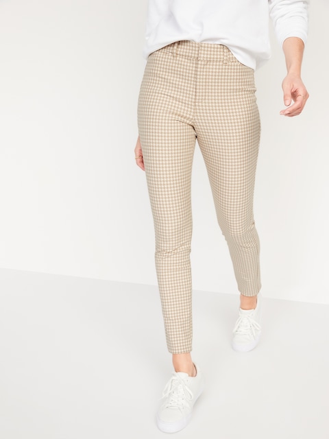 High-Waisted Houndstooth Pixie Skinny Pants