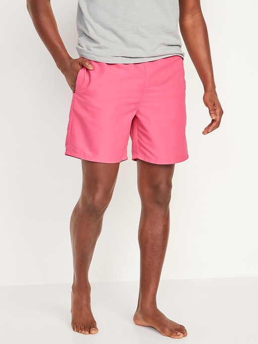 Old Navy Solid-Color Swim Trunks for Men -- 7-inch inseam. 1