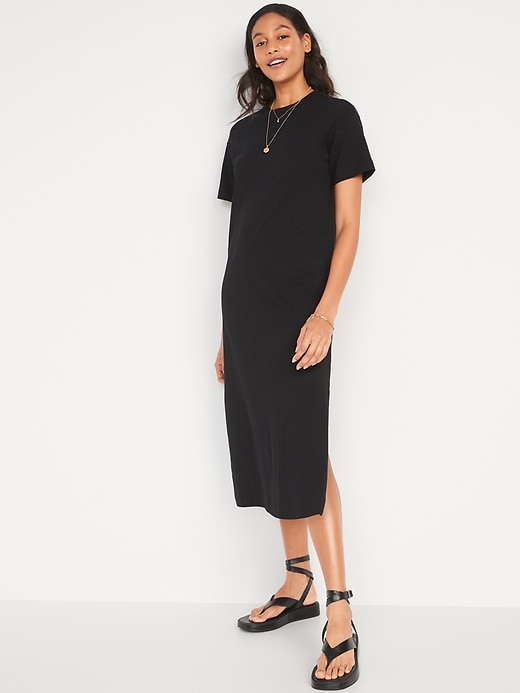 old navy t shirt dress midi Vintage T-Shirt Midi Shift Dress