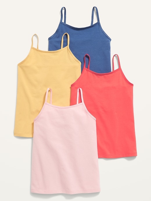 View large product image 1 of 2. 4-Pack Fitted Cami Tops for Toddler Girls