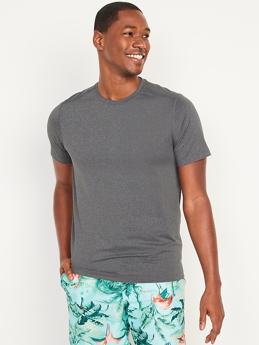 Image number 1 showing, Water-Ready Rashguard Short-Sleeve Swim T-Shirt for Men